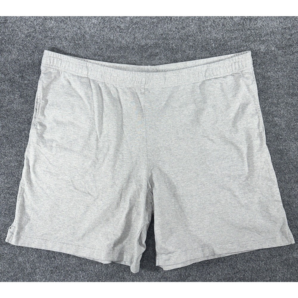 Lands End Drawstring Shorts Mens Size XXL 44 46 Gray Pull-On Stretch Pockets